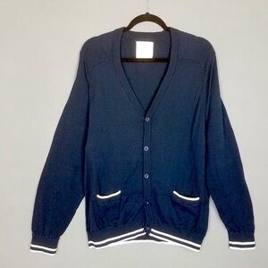 Five for Nick Wooster, men’s large varsity cardigan